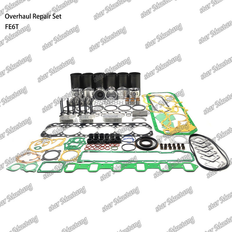 FE6 12V Phụ kiện sửa chữa tổng quát Cylinder Liner Piston Kit Gasket Kit Valve Seat Guide Main Bearing Con Rod Bearing For Hino
