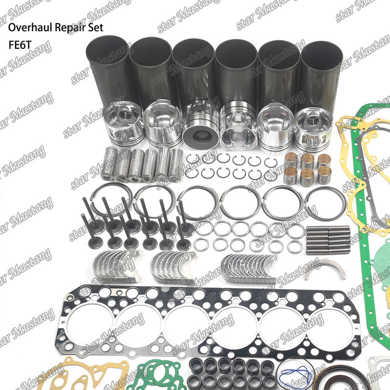 FE6 12V Phụ kiện sửa chữa tổng quát Cylinder Liner Piston Kit Gasket Kit Valve Seat Guide Main Bearing Con Rod Bearing For Hino