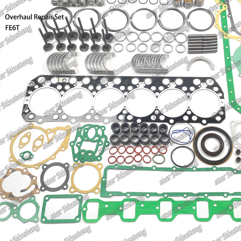 FE6 12V Phụ kiện sửa chữa tổng quát Cylinder Liner Piston Kit Gasket Kit Valve Seat Guide Main Bearing Con Rod Bearing For Hino