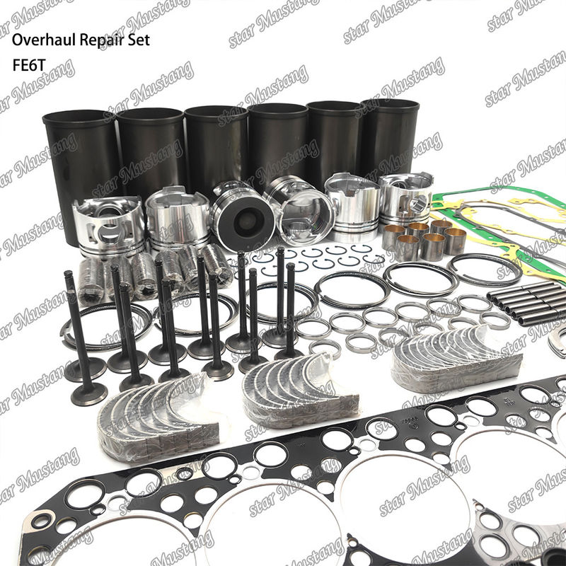 FE6 12V Phụ kiện sửa chữa tổng quát Cylinder Liner Piston Kit Gasket Kit Valve Seat Guide Main Bearing Con Rod Bearing For Hino