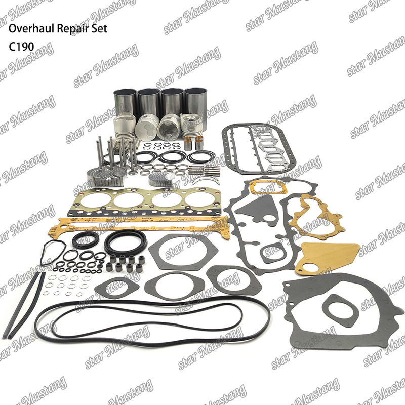 C190 sửa chữa tổng quát Set Cylinder Liner Piston Kit Gaskets Kit Valve Seat Guide Main Bearing Con Rod Bearing cho Isuzu