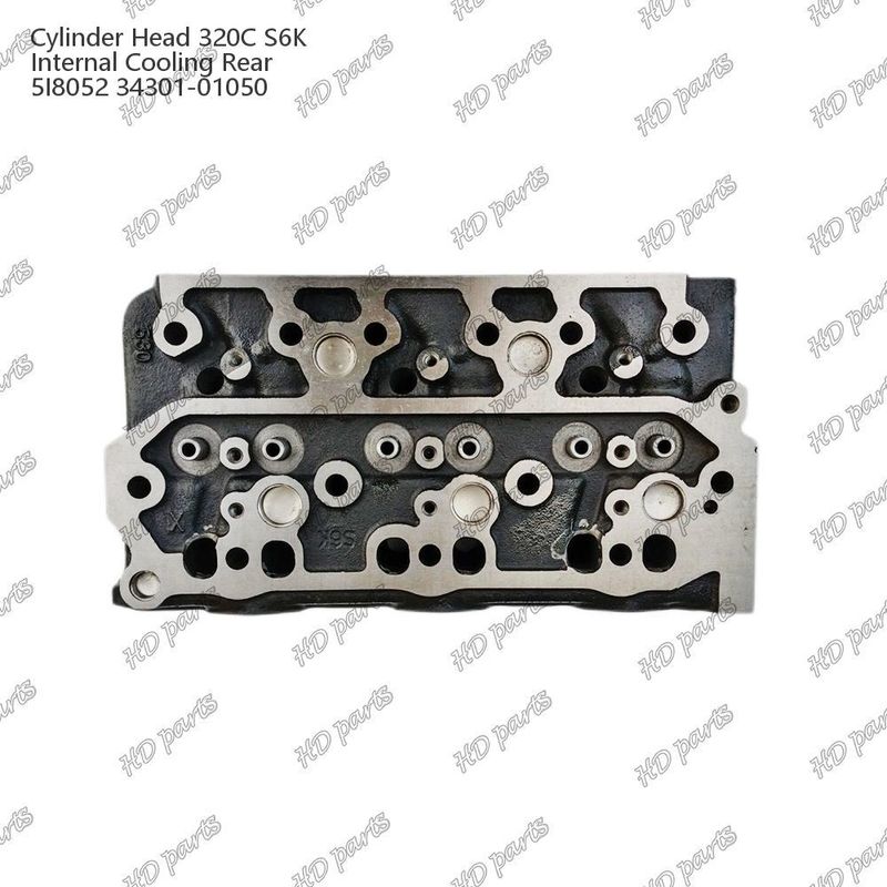 Đầu xi lanh 320C S6K Nội bộ làm mát phía sau 5I8052 34301-01050 Đối với phụ tùng động cơ Mitsubishi