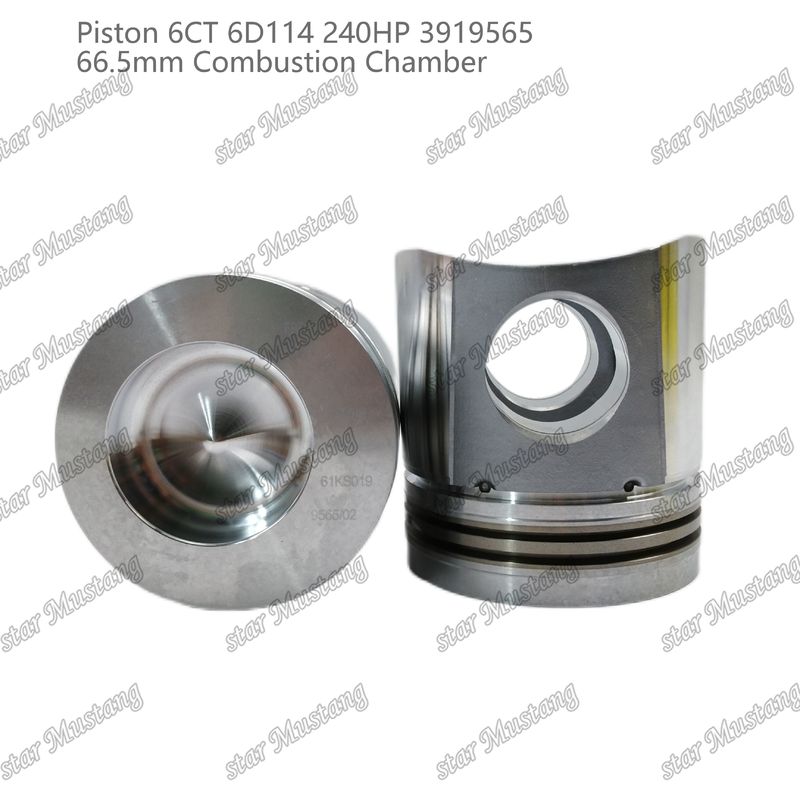 Piston 6CT 6D114 240HP 3919565 Phòng đốt 66,5mm Đối với bộ phận sửa chữa động cơ diesel Cummins