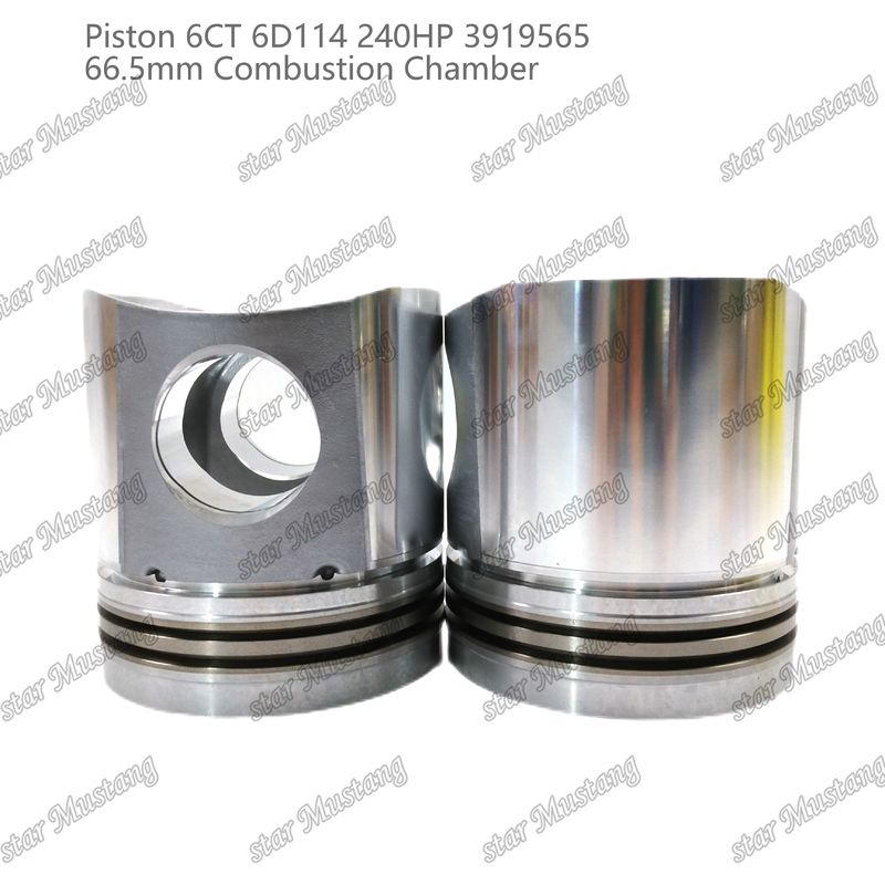 Piston 6CT 6D114 240HP 3919565 Phòng đốt 66,5mm Đối với bộ phận sửa chữa động cơ diesel Cummins