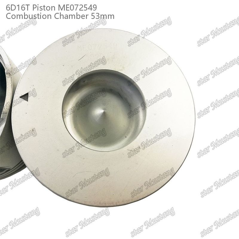 6D16T-24V Engine Piston Chamber Kích thước 53mm 3kx2.5x4mm Pin Hole 38mm ME072549 Cho phụ tùng động cơ Mitsubishi