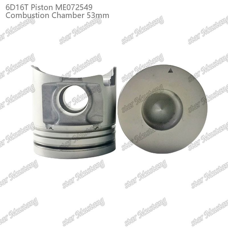 6D16T-24V Engine Piston Chamber Kích thước 53mm 3kx2.5x4mm Pin Hole 38mm ME072549 Cho phụ tùng động cơ Mitsubishi