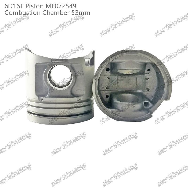 6D16T-24V Engine Piston Chamber Kích thước 53mm 3kx2.5x4mm Pin Hole 38mm ME072549 Cho phụ tùng động cơ Mitsubishi