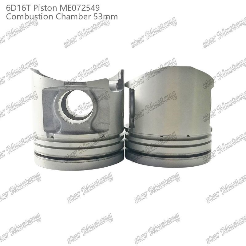 6D16T-24V Engine Piston Chamber Kích thước 53mm 3kx2.5x4mm Pin Hole 38mm ME072549 Cho phụ tùng động cơ Mitsubishi