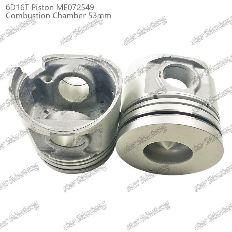 6D16T-24V Engine Piston Chamber Kích thước 53mm 3kx2.5x4mm Pin Hole 38mm ME072549 Cho phụ tùng động cơ Mitsubishi
