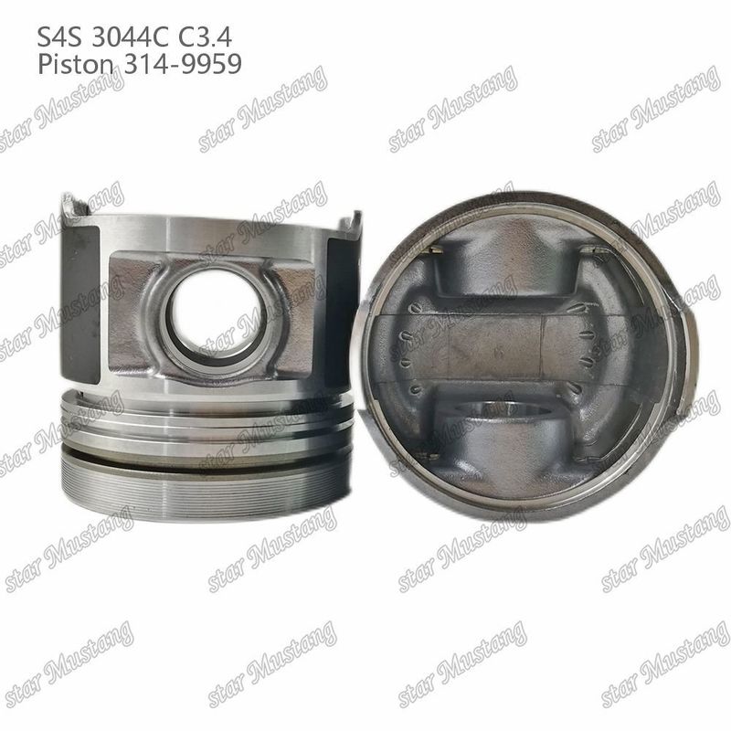 S4S 3044C C3.4 825 Engine Piston Alfin Chamber Size 53mm 60mm Oil Ring 4mm 314-9959 Đối với phụ tùng động cơ Mitsubishi
