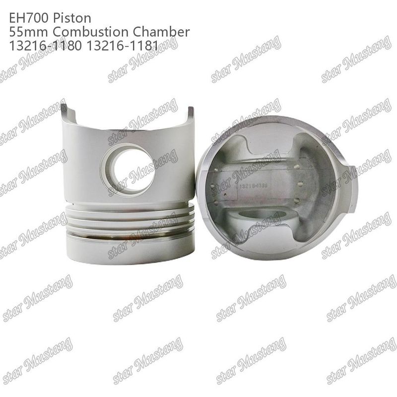 Piston EH700 55mm khoang đốt 13216-1181 13216-1180 Cho bộ phận sửa chữa động cơ diesel Hino