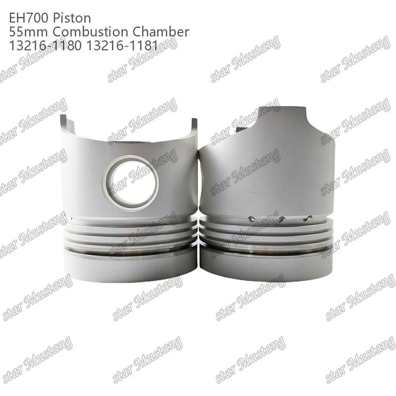Piston EH700 55mm khoang đốt 13216-1181 13216-1180 Cho bộ phận sửa chữa động cơ diesel Hino