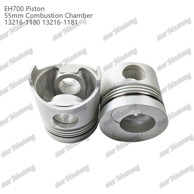 Piston EH700 55mm khoang đốt 13216-1181 13216-1180 Cho bộ phận sửa chữa động cơ diesel Hino