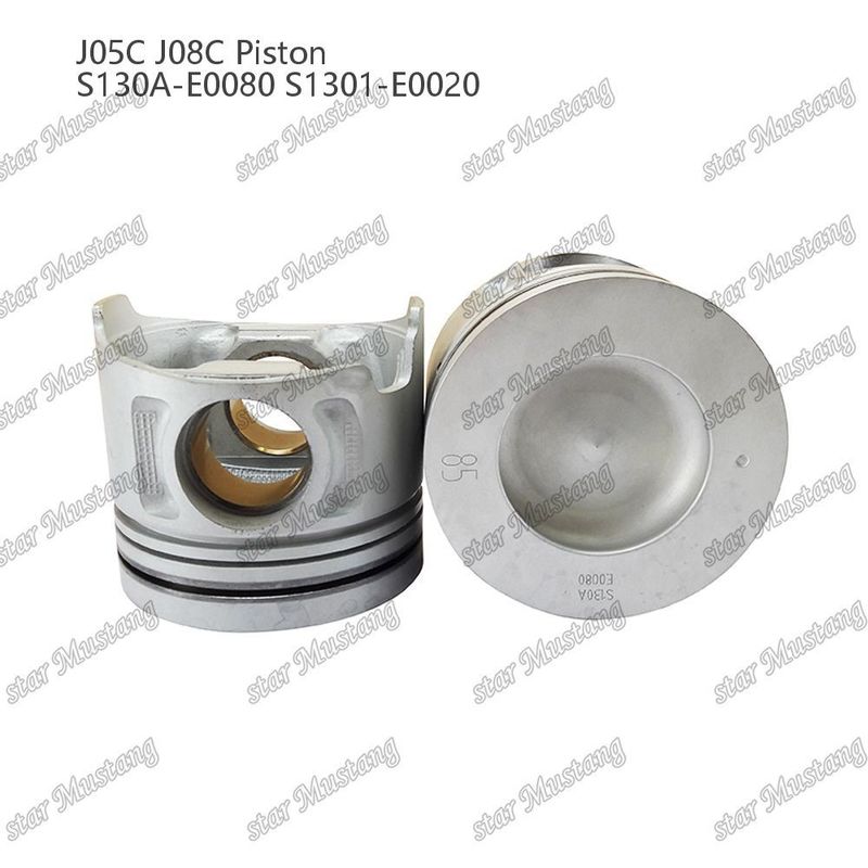 Piston J05C J08C với vỏ đồng 65mm khoang đốt bên trong làm mát S130A-E0080 S1301-E0020 Đối với Hino