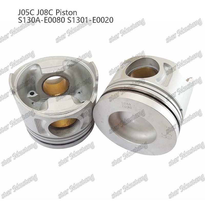 Piston J05C J08C với vỏ đồng 65mm khoang đốt bên trong làm mát S130A-E0080 S1301-E0020 Đối với Hino