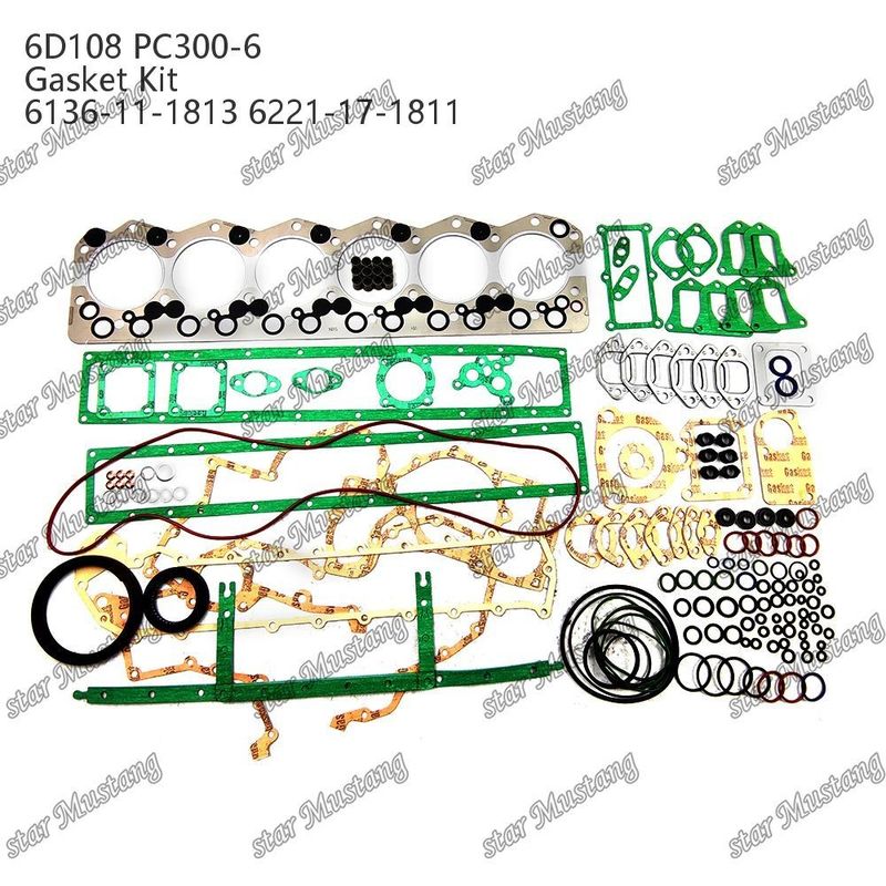 Bộ sạc đầy đủ 6D108 PC300-6 6136-11-1813 6221-17-1811 Bộ sạc cho các bộ phận sửa chữa động cơ diesel Komatsu