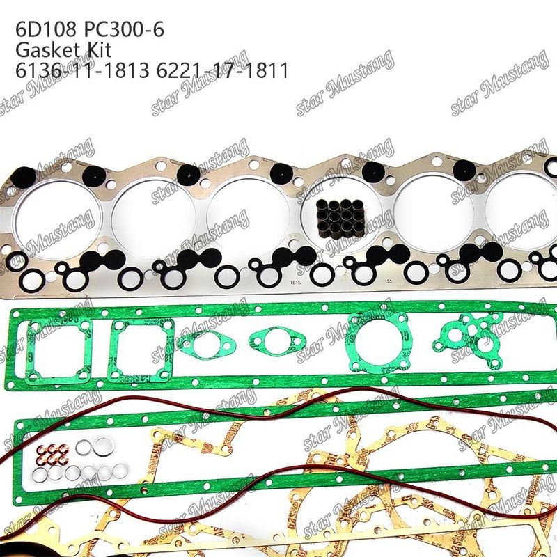 Bộ sạc đầy đủ 6D108 PC300-6 6136-11-1813 6221-17-1811 Bộ sạc cho các bộ phận sửa chữa động cơ diesel Komatsu