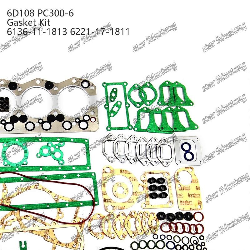 Bộ sạc đầy đủ 6D108 PC300-6 6136-11-1813 6221-17-1811 Bộ sạc cho các bộ phận sửa chữa động cơ diesel Komatsu