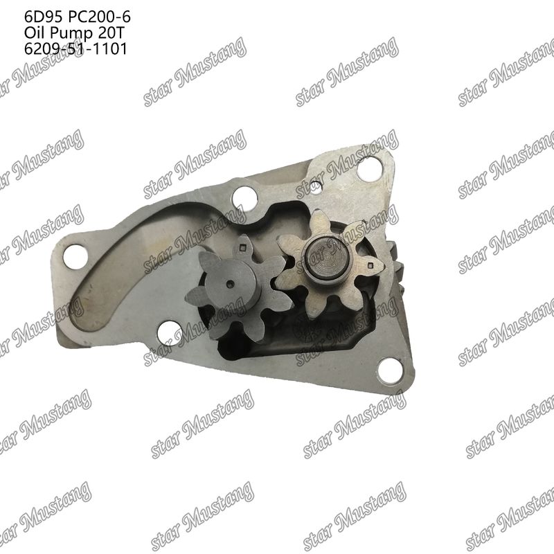 Máy bơm dầu 6D95 PC200-6 20T 6209-51-1101 Đối với phụ tùng động cơ Kumatsu
