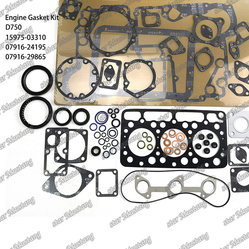 D750 Bộ đệm đầy đủ Đệm đầu 15975-03310 Lên 07916-24195 Dưới 07916-29865 Thích hợp cho Kubota