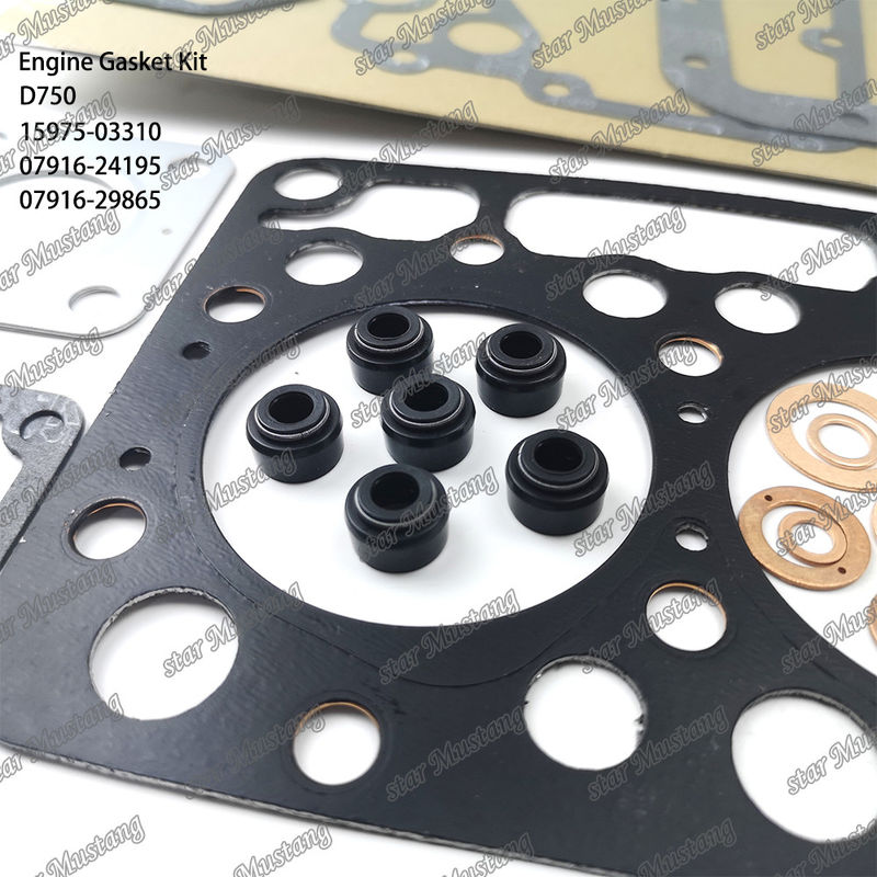 D750 Bộ đệm đầy đủ Đệm đầu 15975-03310 Lên 07916-24195 Dưới 07916-29865 Thích hợp cho Kubota