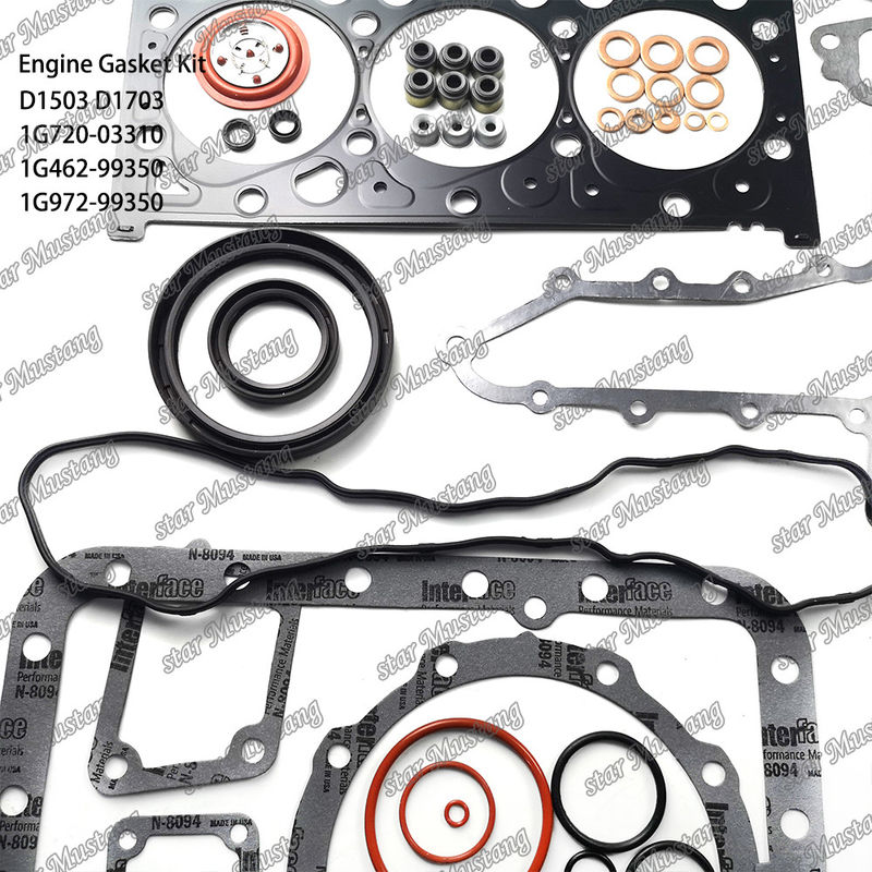 D1503 D1703 Thiết bị đệm đầy đủ kim loại 1G720-03310 1G462-99350 1G972-99350 Thích hợp cho Kubota