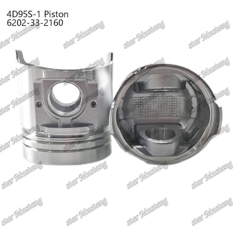 Piston 4D95S-1 104mm cao tròn đáy 51mm buồng đốt 6202-33-2160 Cho bộ phận phụ tùng động cơ Kumatsu