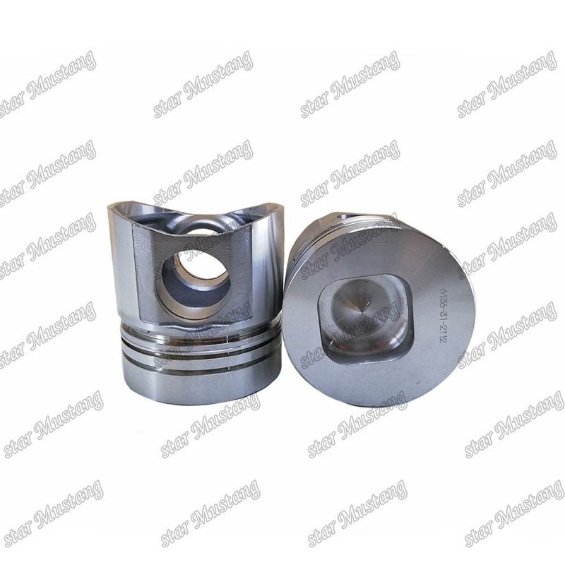 Piston 6D105-1 Quad bottom 6136-31-2112 6136-31-2010 Cho bộ phận phụ tùng động cơ Kumatsu