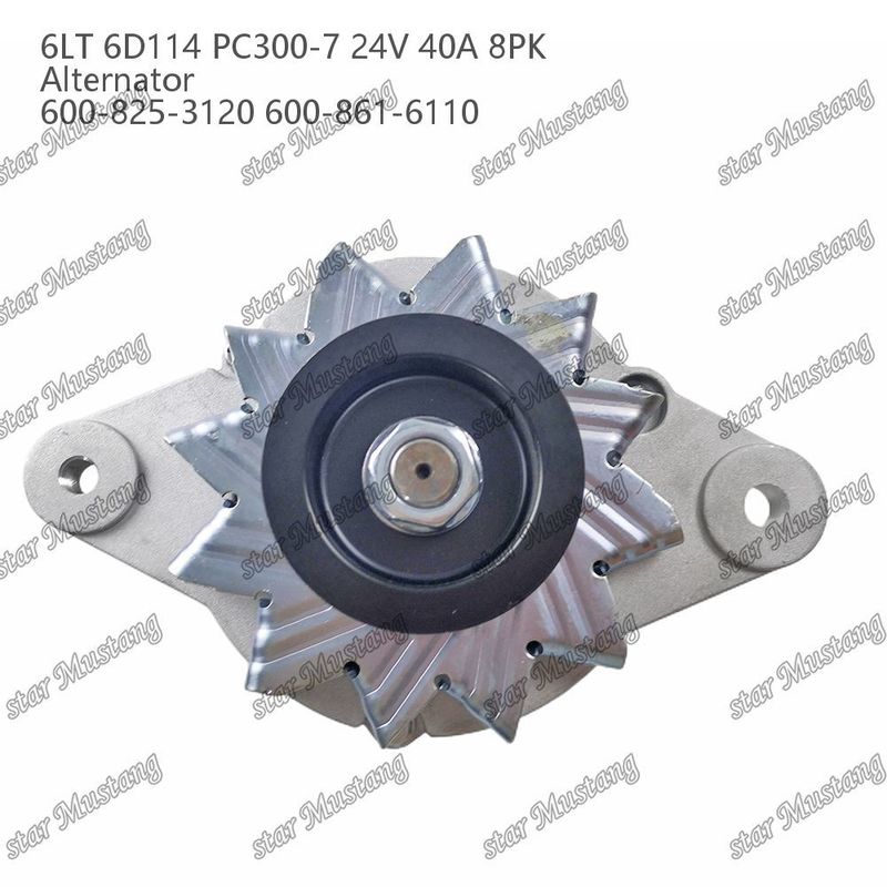 Máy phát điện 6LT 6D114 PC300-7 24V 40A 8PK 600-825-3120 600-861-6110