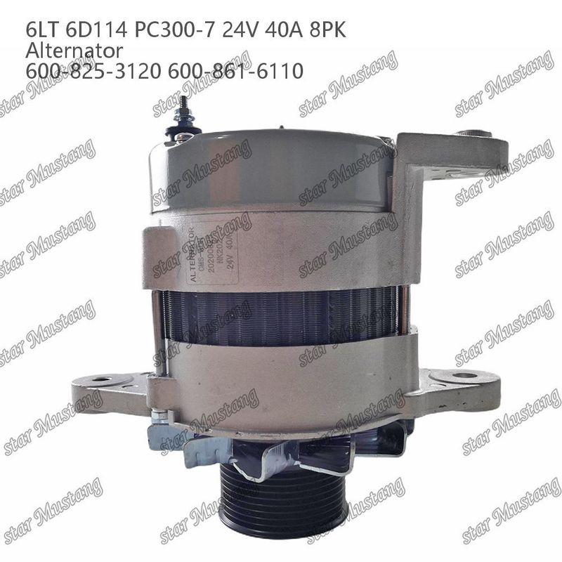 Máy phát điện 6LT 6D114 PC300-7 24V 40A 8PK 600-825-3120 600-861-6110