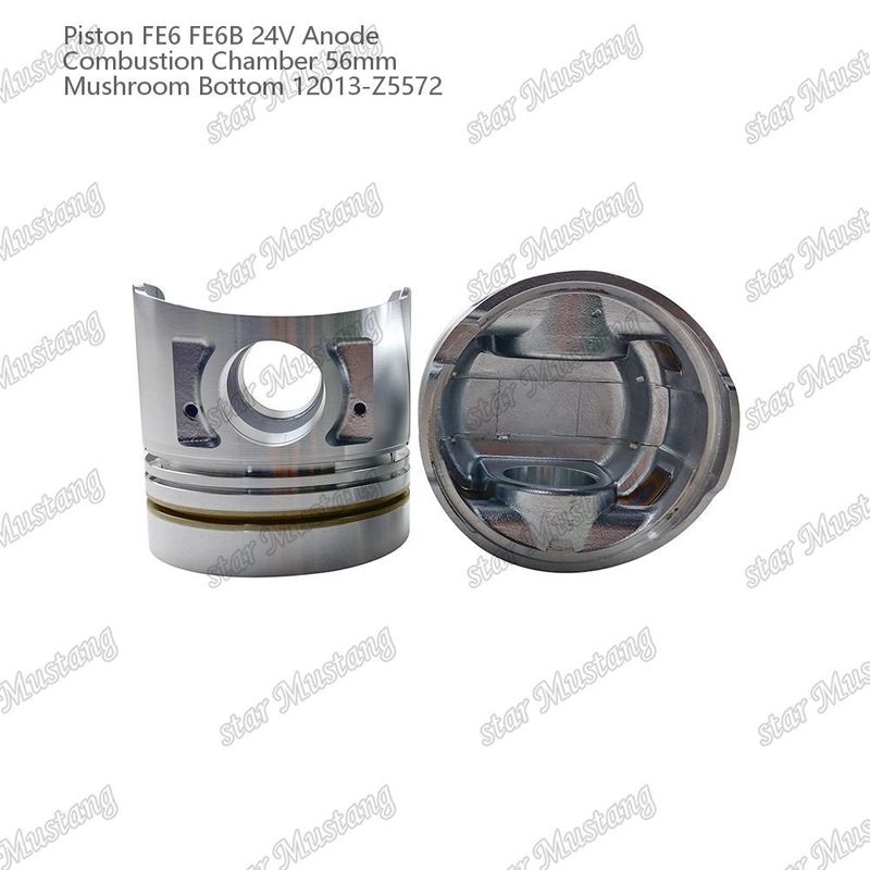 Piston FE6 FE6B 24V Phòng đốt 56mm Nấm đáy Anode 12013-Z5572 Đối với phụ tùng động cơ Nissan
