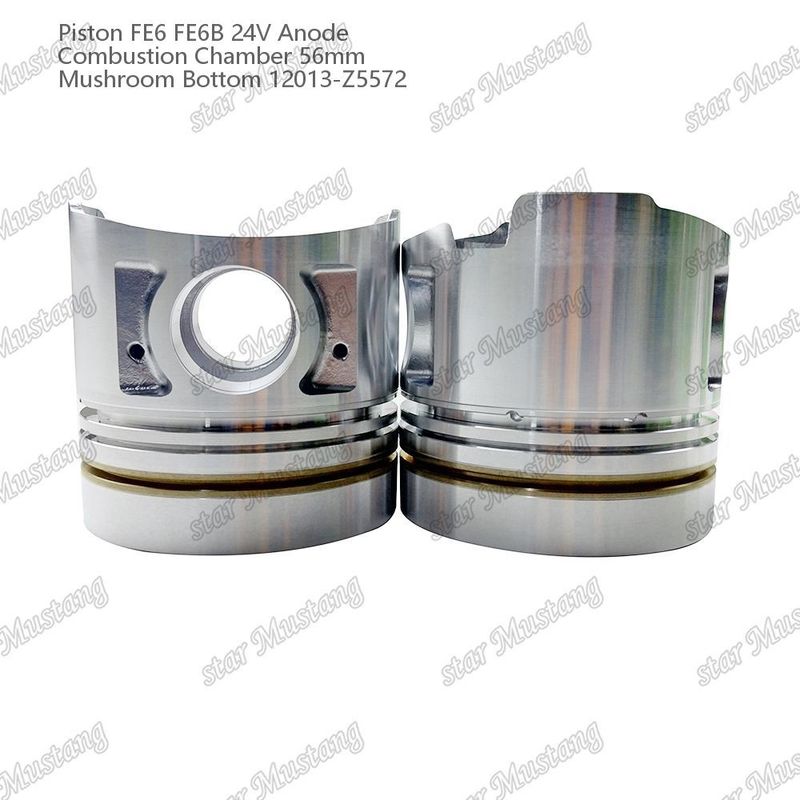 Piston FE6 FE6B 24V Phòng đốt 56mm Nấm đáy Anode 12013-Z5572 Đối với phụ tùng động cơ Nissan