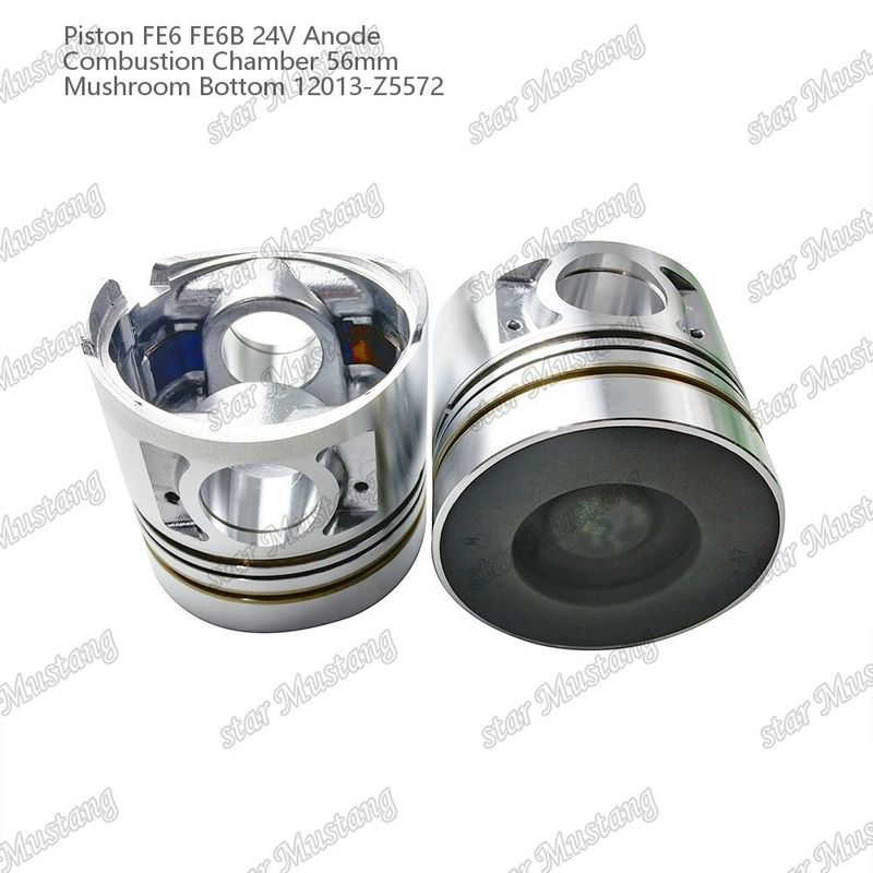 Piston FE6 FE6B 24V Phòng đốt 56mm Nấm đáy Anode 12013-Z5572 Đối với phụ tùng động cơ Nissan