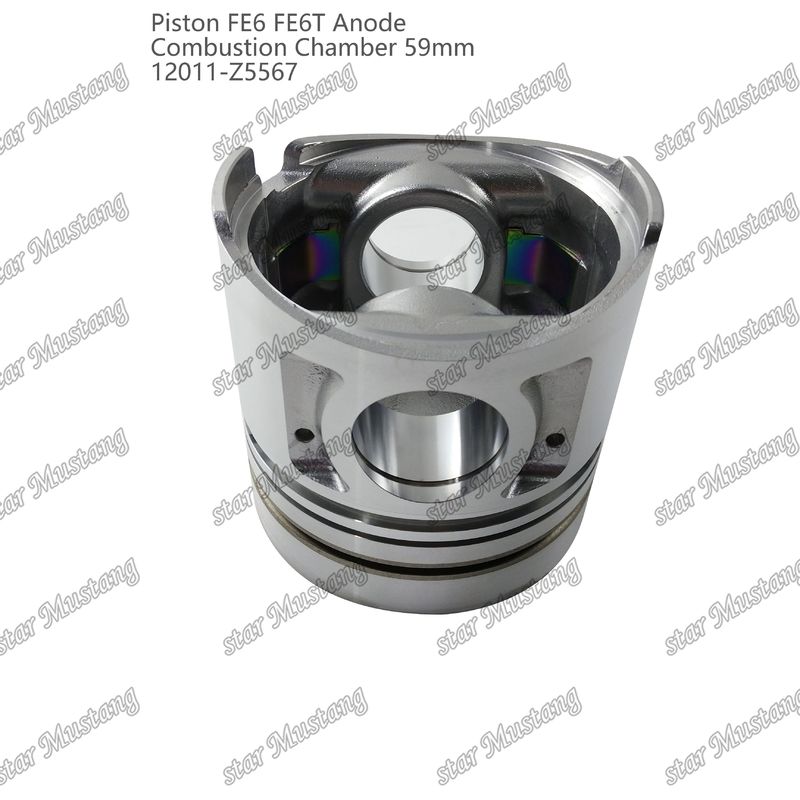 Piston FE6 FE6T Phòng đốt 59mm Anode đáy nhọn 3x2x4mm 12011-Z5567 Đối với phụ tùng động cơ Mitsubishi