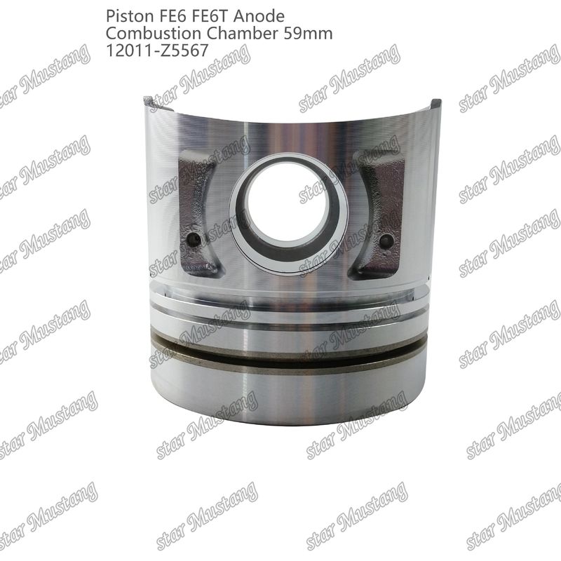 Piston FE6 FE6T Phòng đốt 59mm Anode đáy nhọn 3x2x4mm 12011-Z5567 Đối với phụ tùng động cơ Mitsubishi