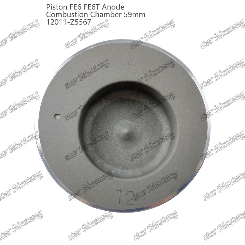 Piston FE6 FE6T Phòng đốt 59mm Anode đáy nhọn 3x2x4mm 12011-Z5567 Đối với phụ tùng động cơ Mitsubishi