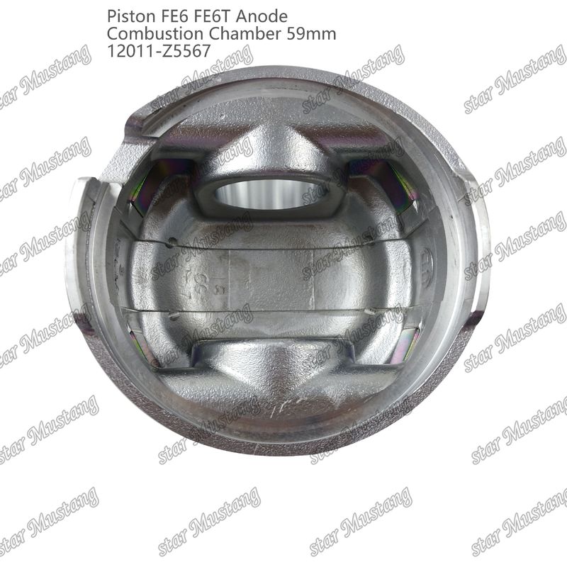 Piston FE6 FE6T Phòng đốt 59mm Anode đáy nhọn 3x2x4mm 12011-Z5567 Đối với phụ tùng động cơ Mitsubishi