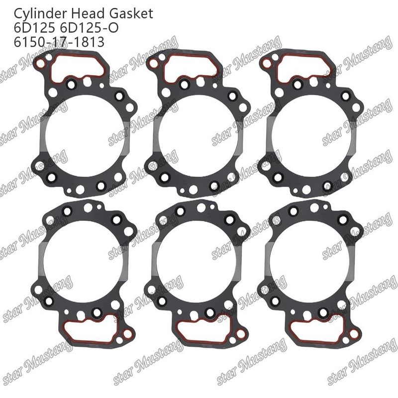 Vỏ đầu xi lanh 6D125 6D125-O 6150-17-1813 Đối với phụ tùng động cơ KUMATSU