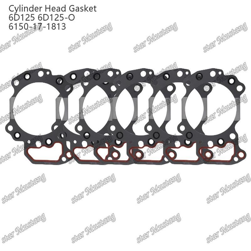 Vỏ đầu xi lanh 6D125 6D125-O 6150-17-1813 Đối với phụ tùng động cơ KUMATSU