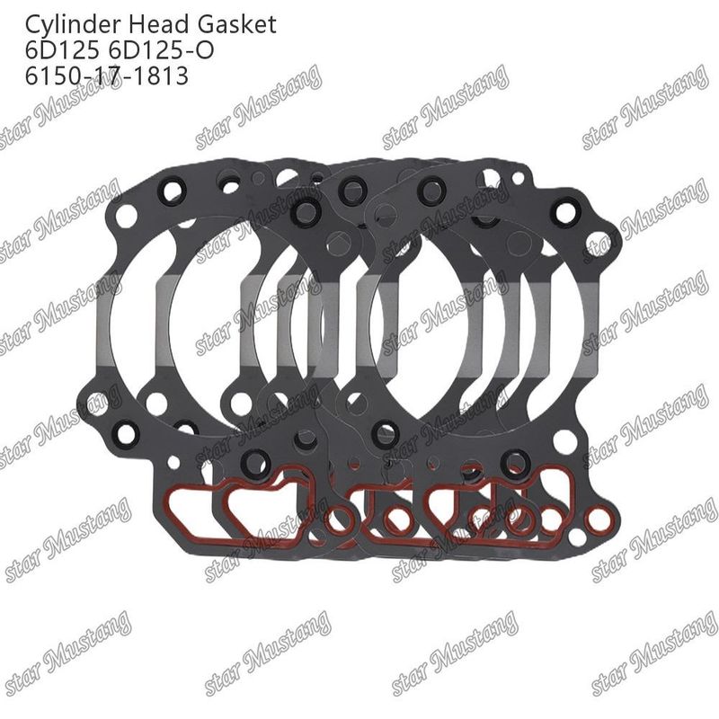 Vỏ đầu xi lanh 6D125 6D125-O 6150-17-1813 Đối với phụ tùng động cơ KUMATSU