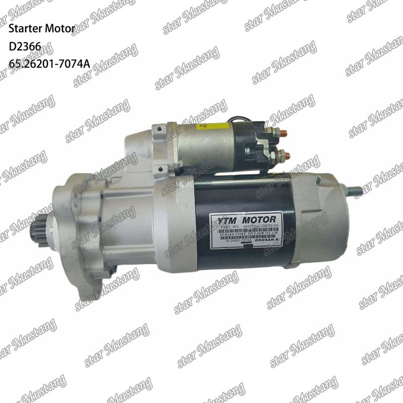 D2366 Động cơ khởi động Động cơ 39MT 24V 9.0KW 11T 65.26201-7074A Đối với phụ tùng động cơ DOOSAN DAEWOO