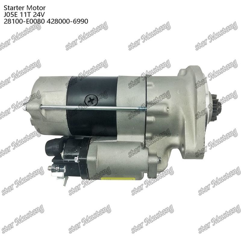 J05E Động cơ khởi động Động cơ 11T 24V 28100-E0080 428000-6990 Đối với phụ tùng động cơ HINO