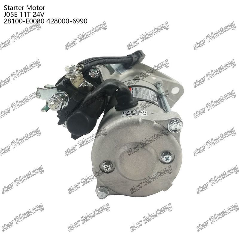 J05E Động cơ khởi động Động cơ 11T 24V 28100-E0080 428000-6990 Đối với phụ tùng động cơ HINO