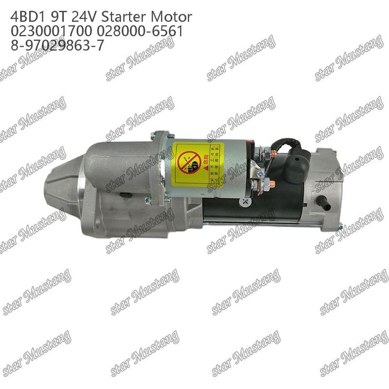 4BD1 Động cơ khởi động động cơ 24V 0230001700 028000-6561 8-97029863-7 Đối với phụ tùng động cơ ISUZU