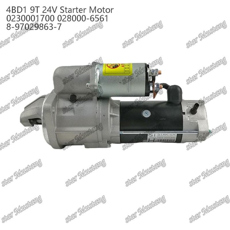 4BD1 Động cơ khởi động động cơ 24V 0230001700 028000-6561 8-97029863-7 Đối với phụ tùng động cơ ISUZU