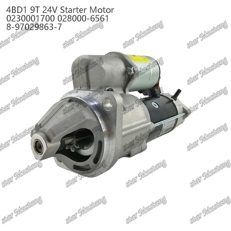 4BD1 Động cơ khởi động động cơ 24V 0230001700 028000-6561 8-97029863-7 Đối với phụ tùng động cơ ISUZU