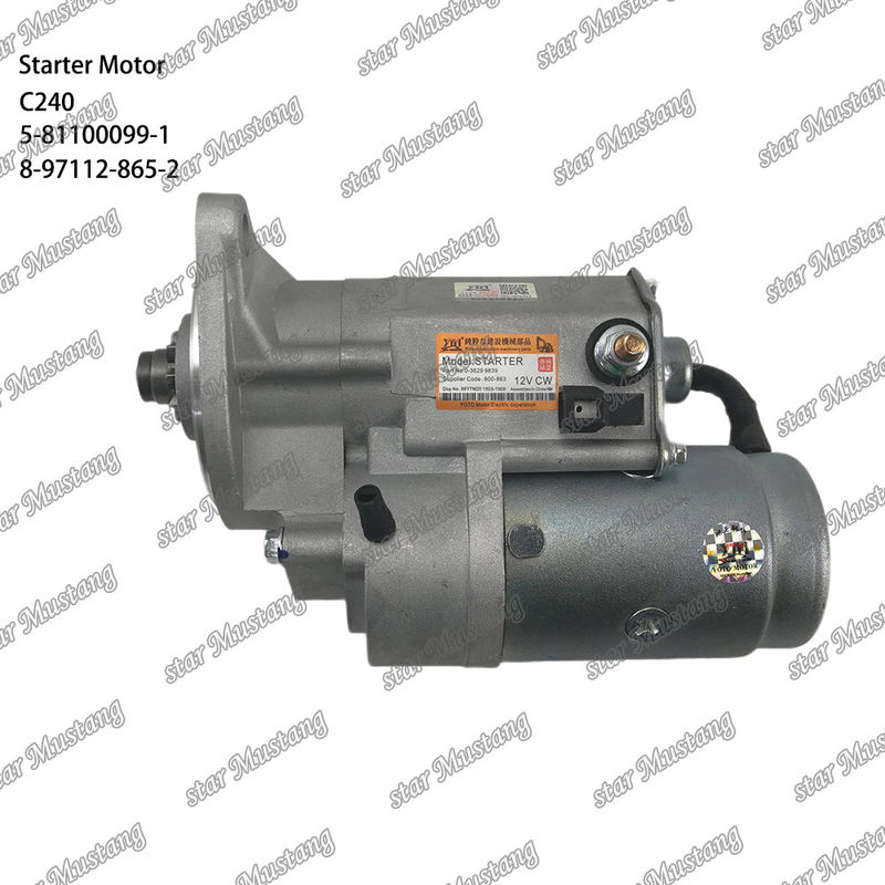 C240 Động cơ khởi động động cơ 9T 12V 5-81100099-1 8-97112-865-2 Cho bộ phận phụ tùng động cơ ISUZU